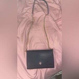 Elegant Navy Blue Chain Strap Women's Bag
